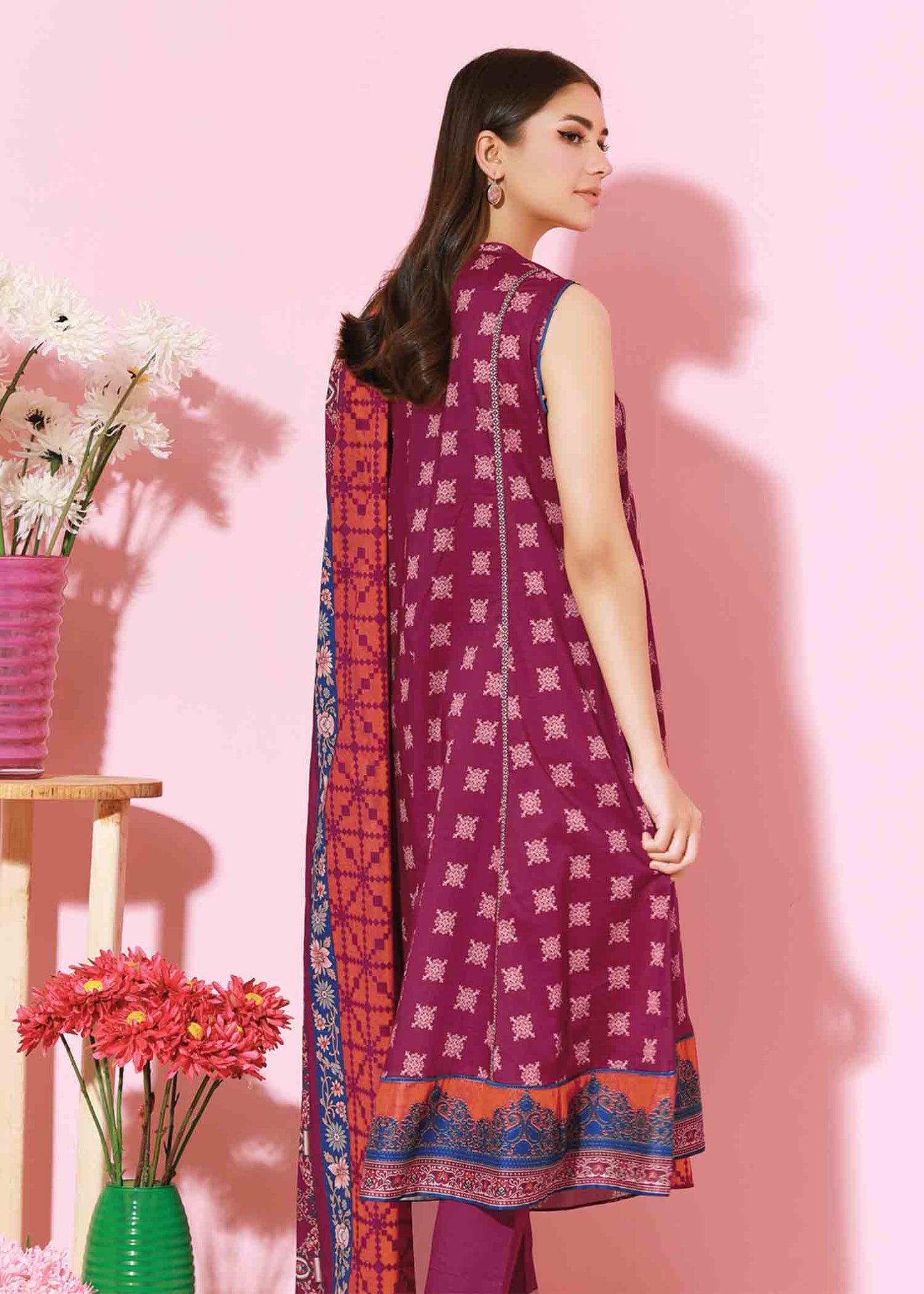 Edenrobe - EWU22A1-20722 - Maroon - 3 Piece