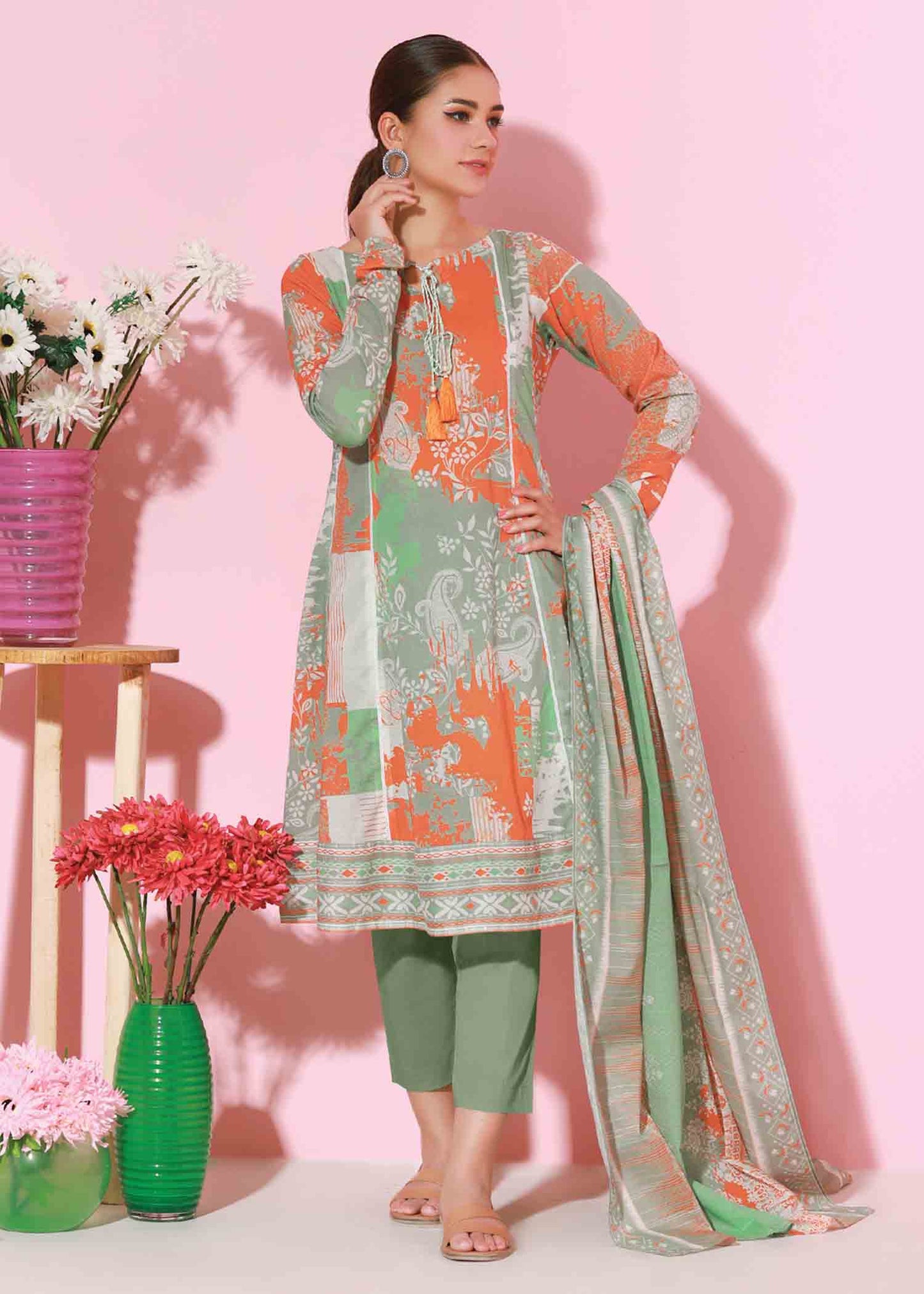 Edenrobe - EWU22A1-20695 - Light Sage - 2 Piece