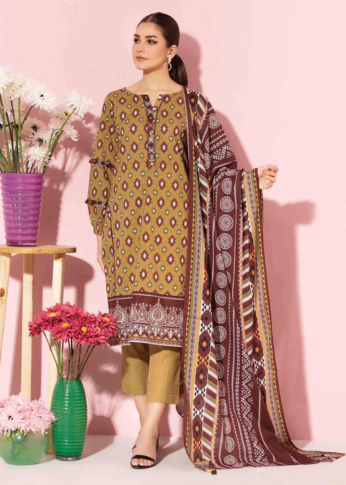 Edenrobe - EWU22A1-20829 - Dull Gold - 3 Piece