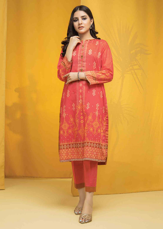 Edenrobe - EWU22A1-23341 - Coral - 2 Piece