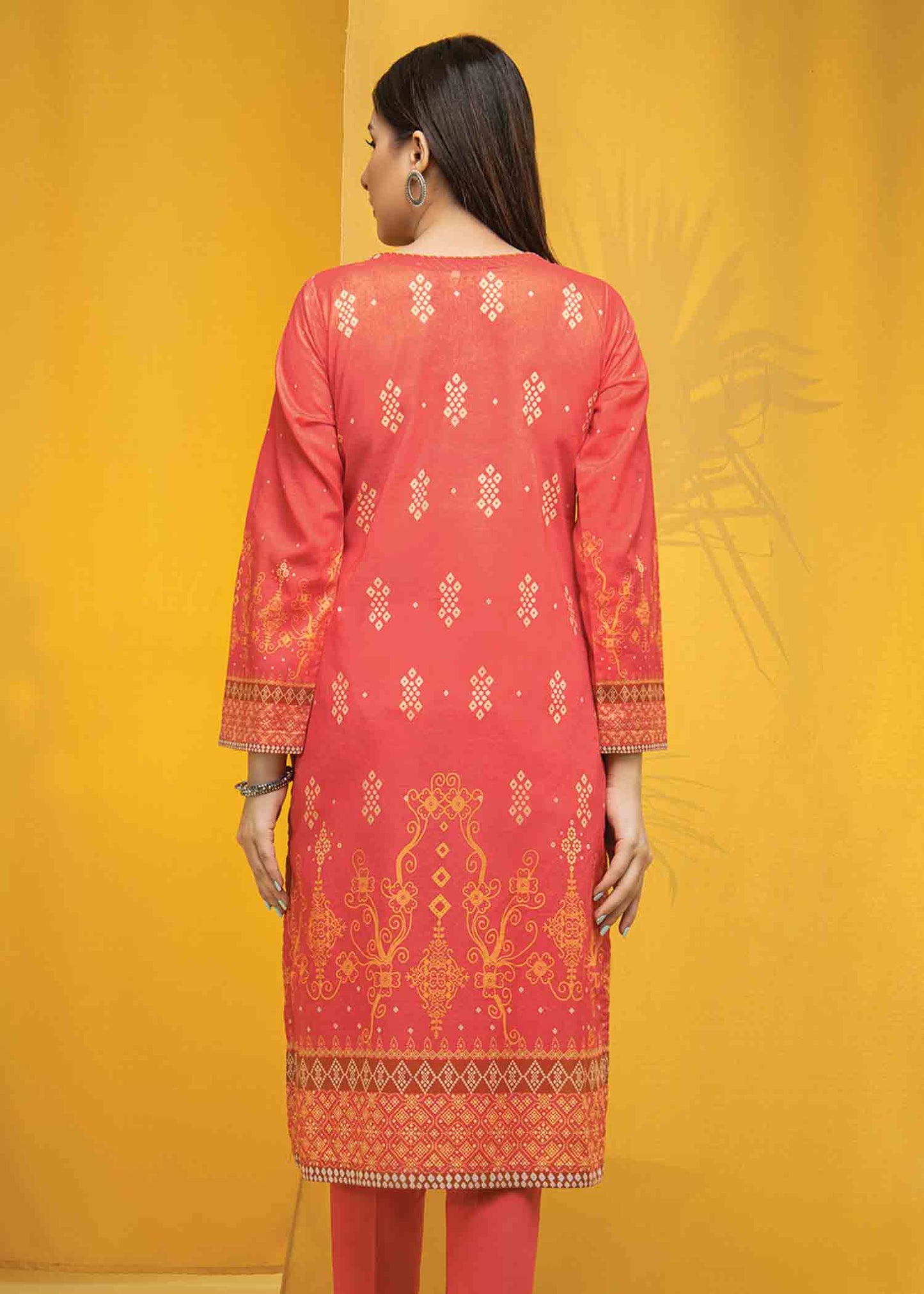 Edenrobe - EWU22A1-23341 - Coral - 2 Piece