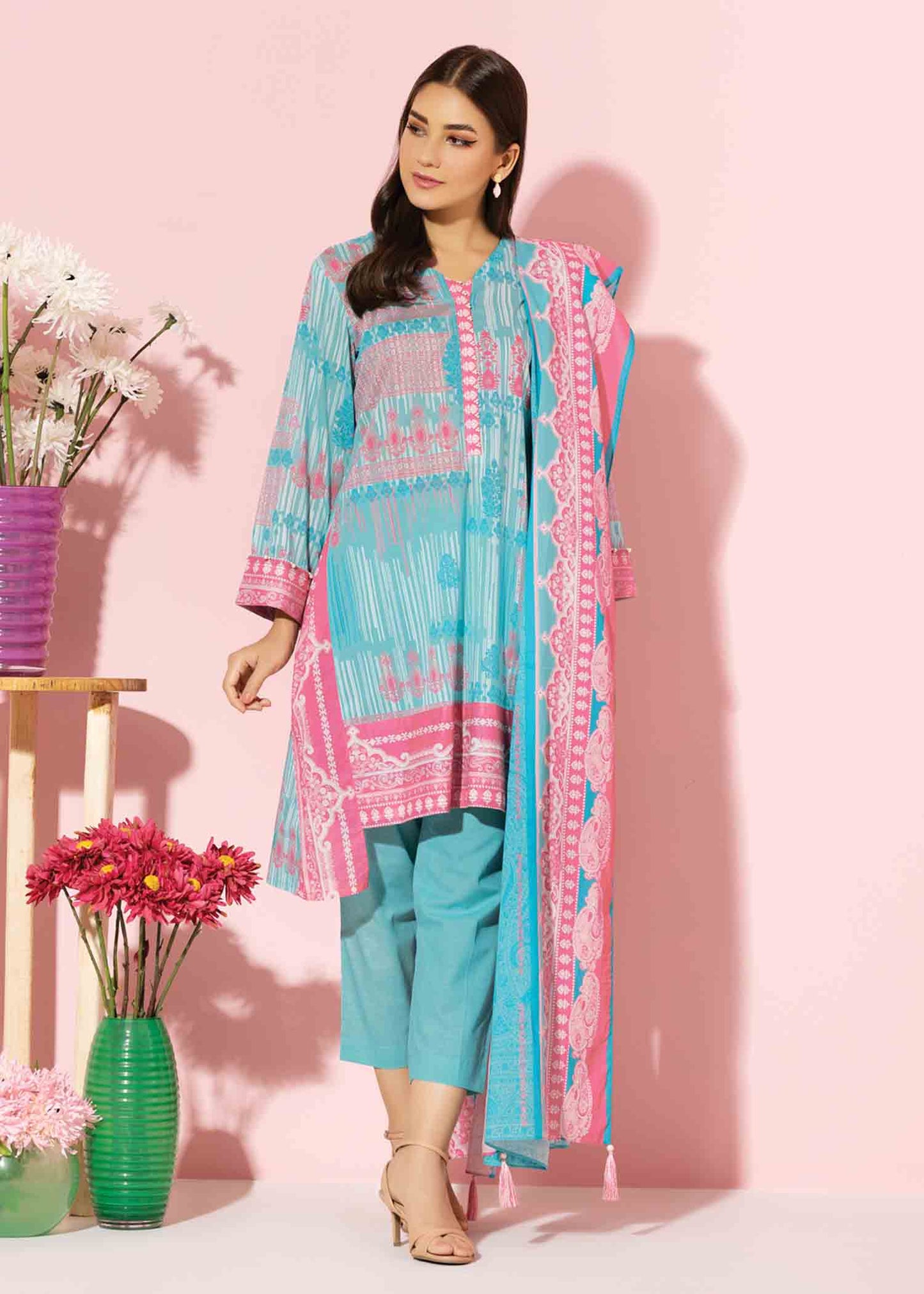 Edenrobe - EWU22A1-23213 - Aqua - 2 Piece